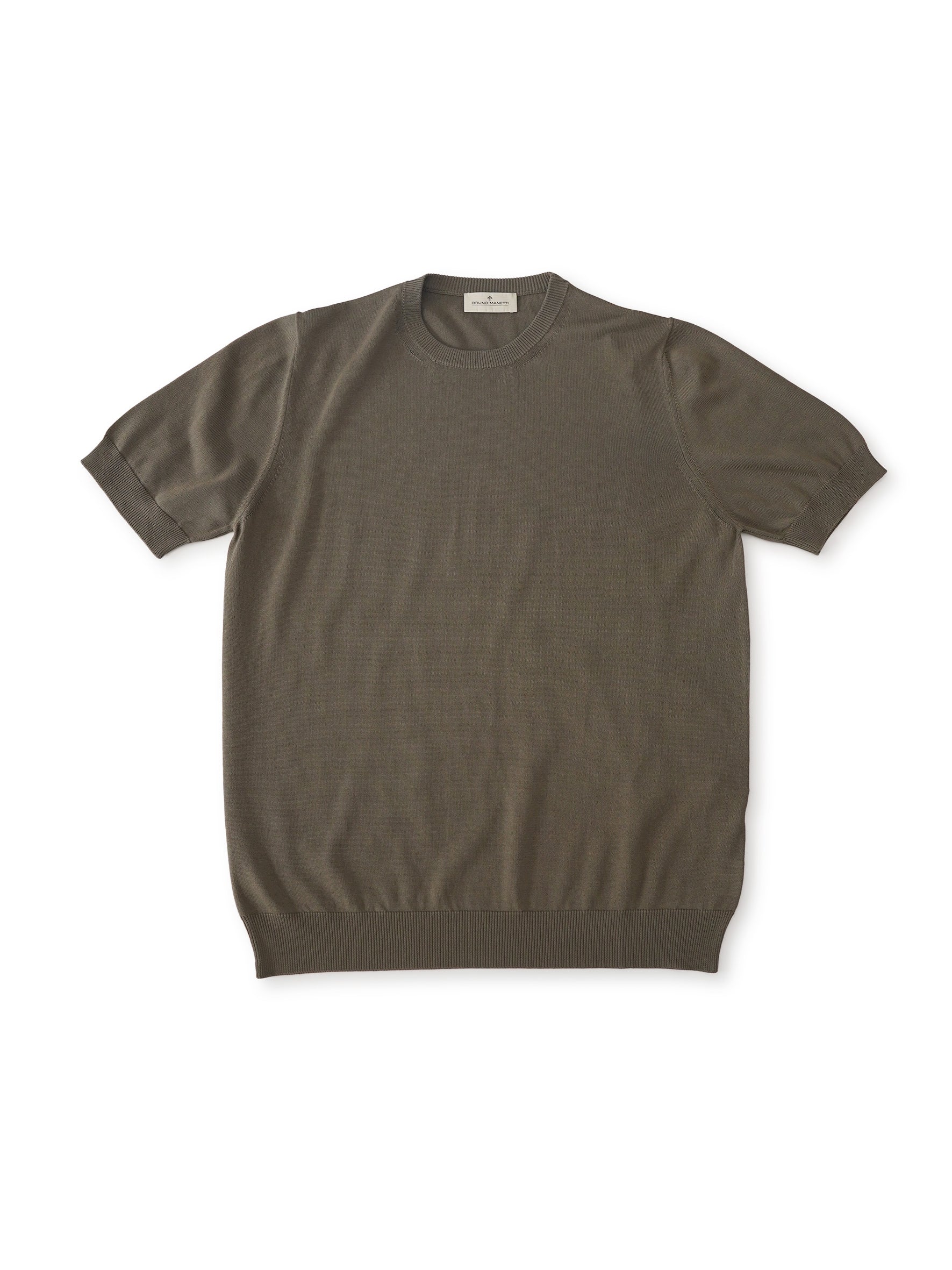Khakifarbenes Strick-Shirt